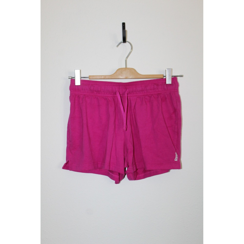 Reebok Women's Magenta Pink Cotton Jersey Athletic Lounge Shorts Size S RN104141
